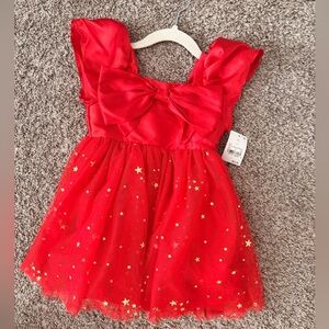 Audrey Camille- Red Dress with Bow and Stars
